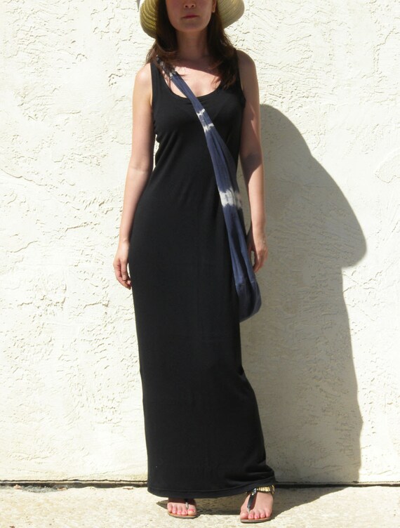 Tank Top Maxi Dress-Black Jersey