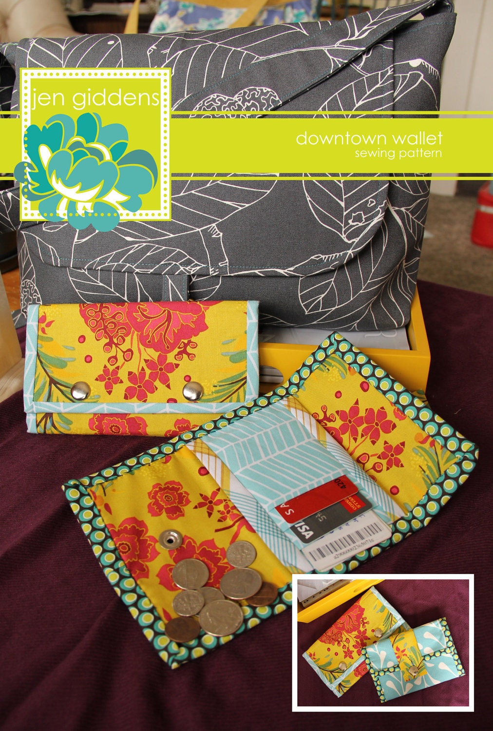 Downtown Wallets Sewing Pattern  - 2 patterns in one