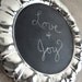 silver flower chalkboard