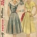 Vintage Fifties Sewing Pattern from Simplicity 1097 Womans Half Size Dress