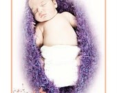 Newborn Nest Bowl in Lavender, Baby Photography Prop, Hand Crocheted