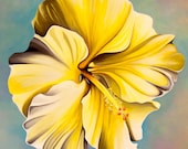 Yellow Hibiscus 8x8 Fine Art Print by Eriksdotter