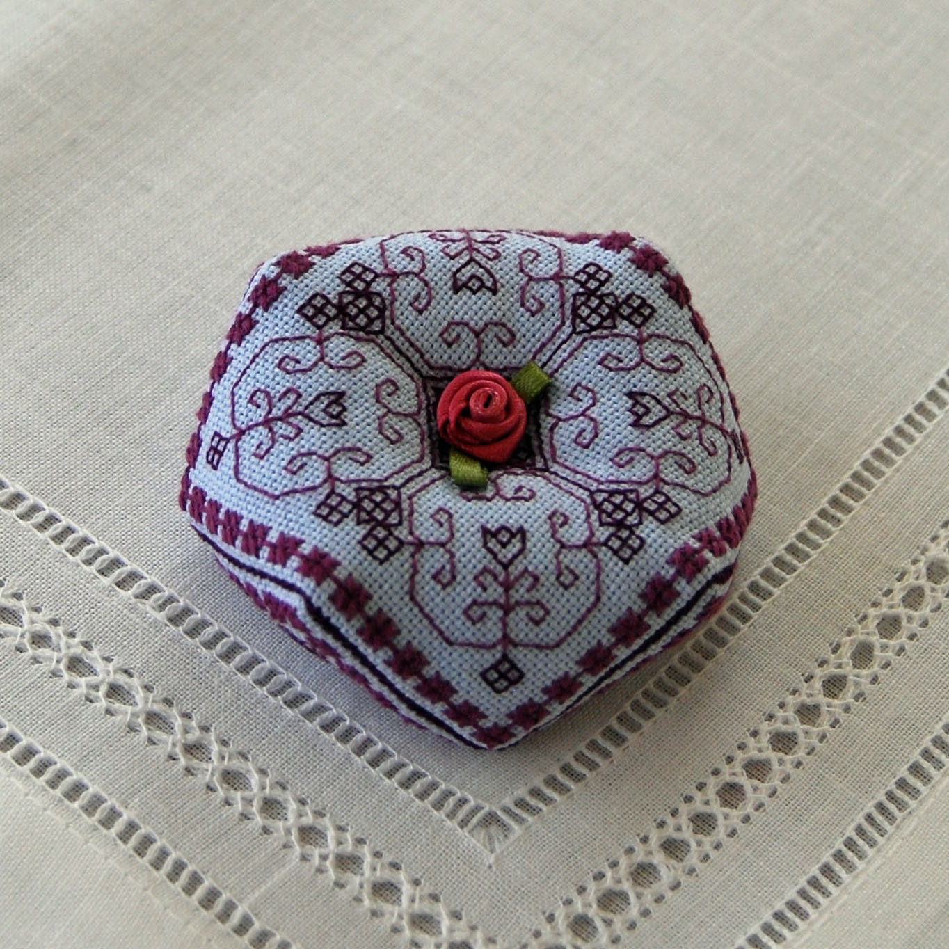 Tulips - 3 of 4 Blackwork Biscornu Patterns