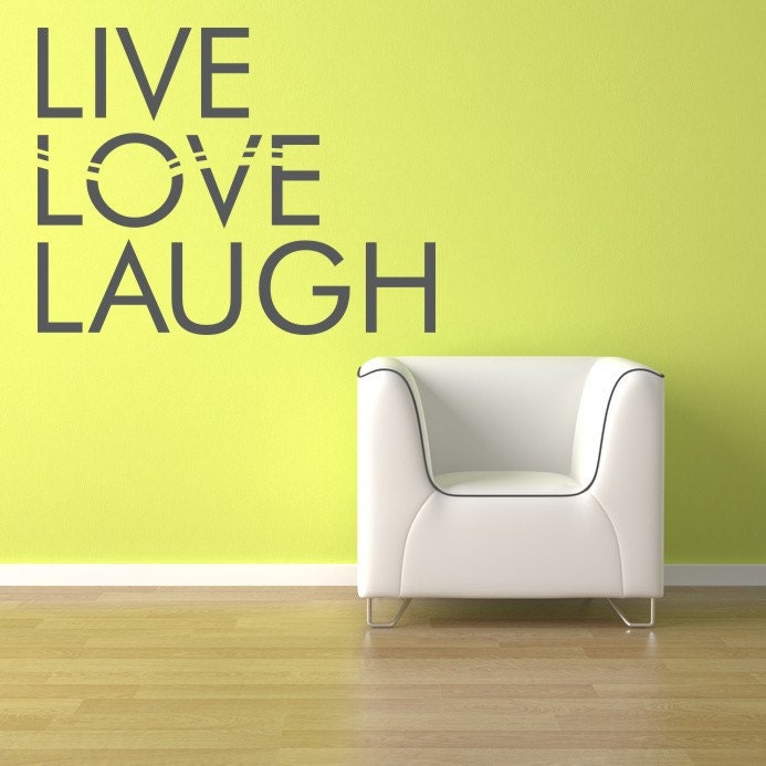 Items similar to Wall Decal Words Live Love Laugh Phrase Lettering