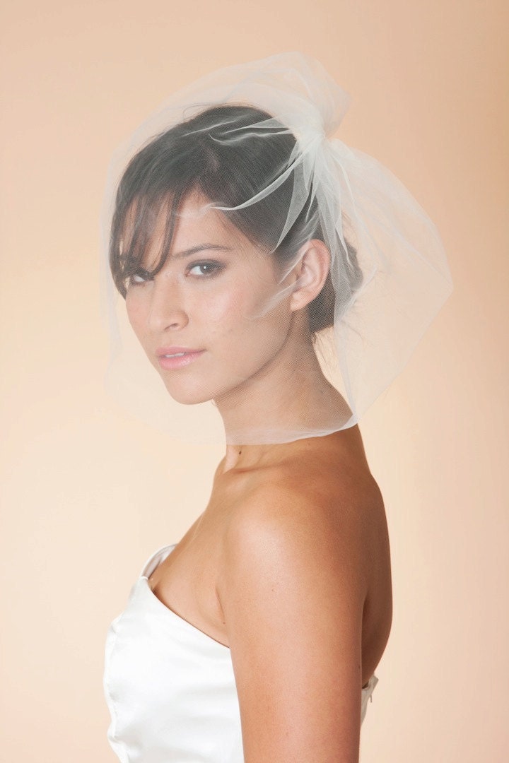 Bridal Illusion Birdcage Veil, Ready to Ship, Style 1103