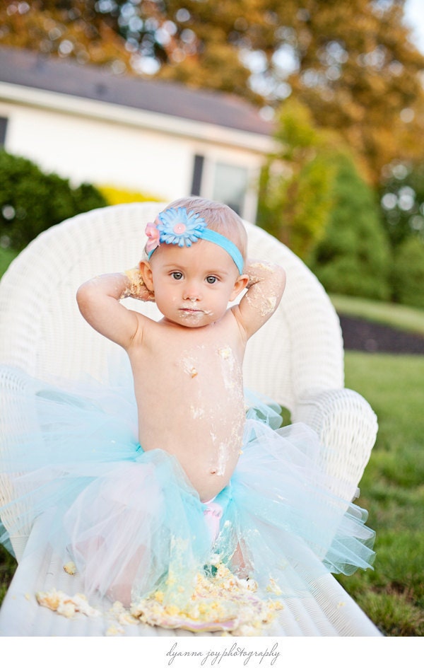 Tutu and Headband Set - Birthday Outfit - Baby Tutu - Baby Headband - Matching Set - 1st Birthday