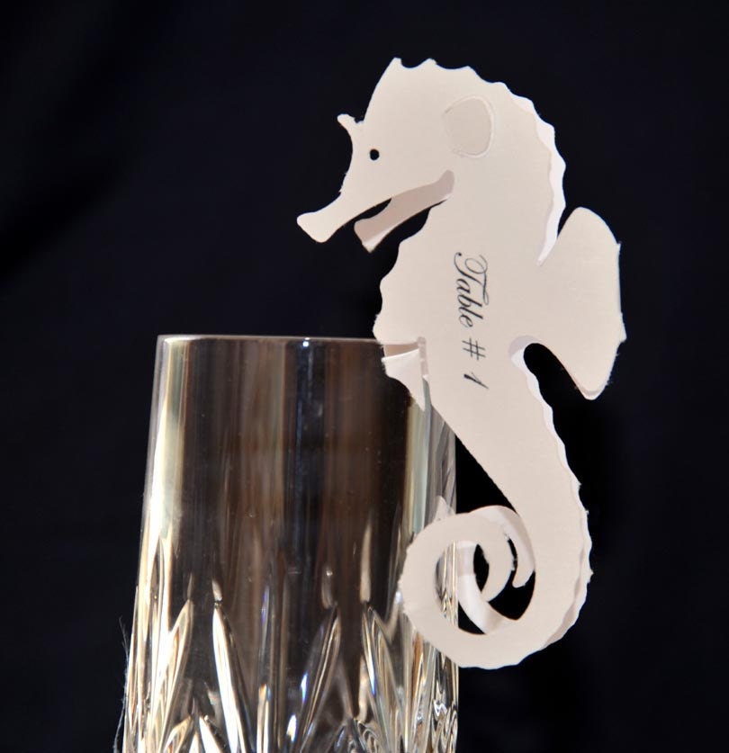 24 Dual Seahorse Escort or Place Cards