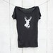 DEER SHIRT - Womens Deer Tshirt - Alternative Apparel - Women - Organic Cotton - In Small, Medium, Large and XL