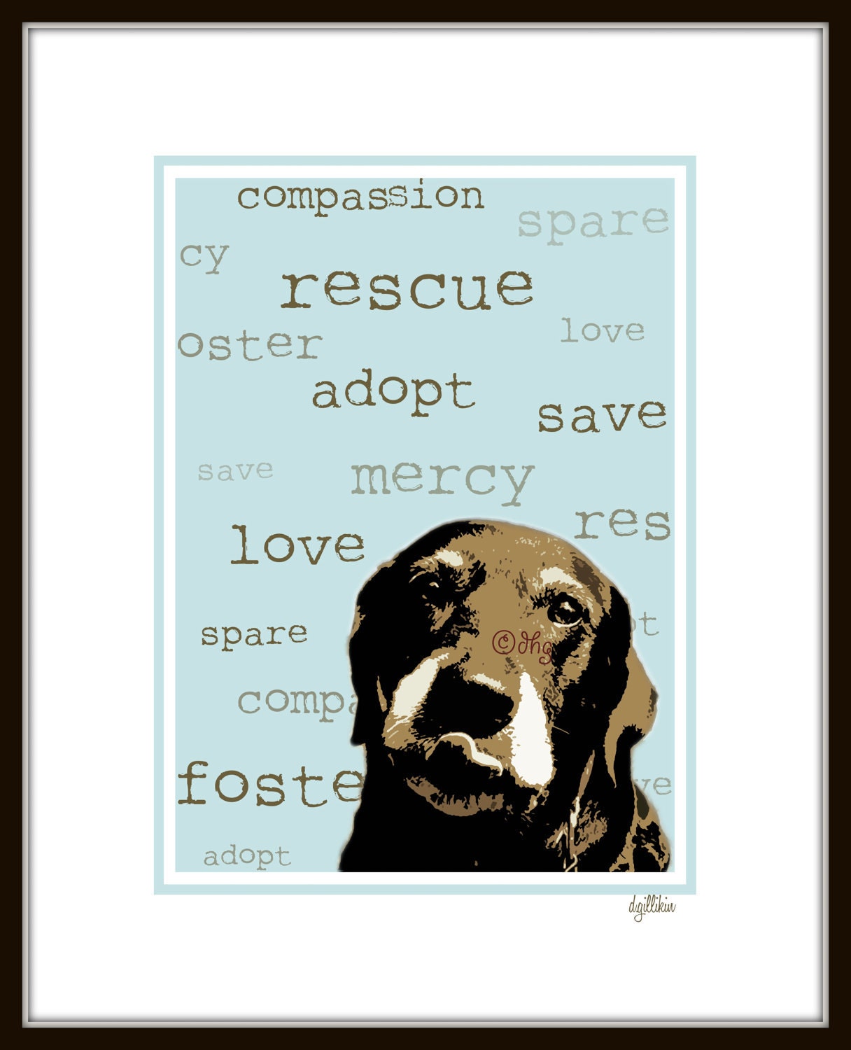 Rescue Dog Print