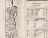 Marian Martin 9013 Sz 36 Ruffly Dress from the 1940s