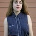 Vintage 1990's Blue Linen Contrast Stitch Sleeveless Oxford S