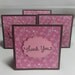 Cherry Blossom Thank You Mini Cards Blank Cards( Set of 4)