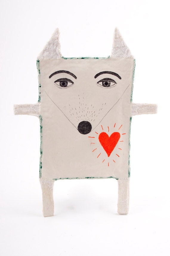 Clay Cat  Animal Wall Art Mixed Media - So In Love