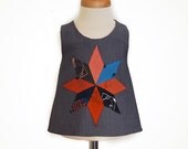 Baby pinafore with snowflake 0 - 6 months