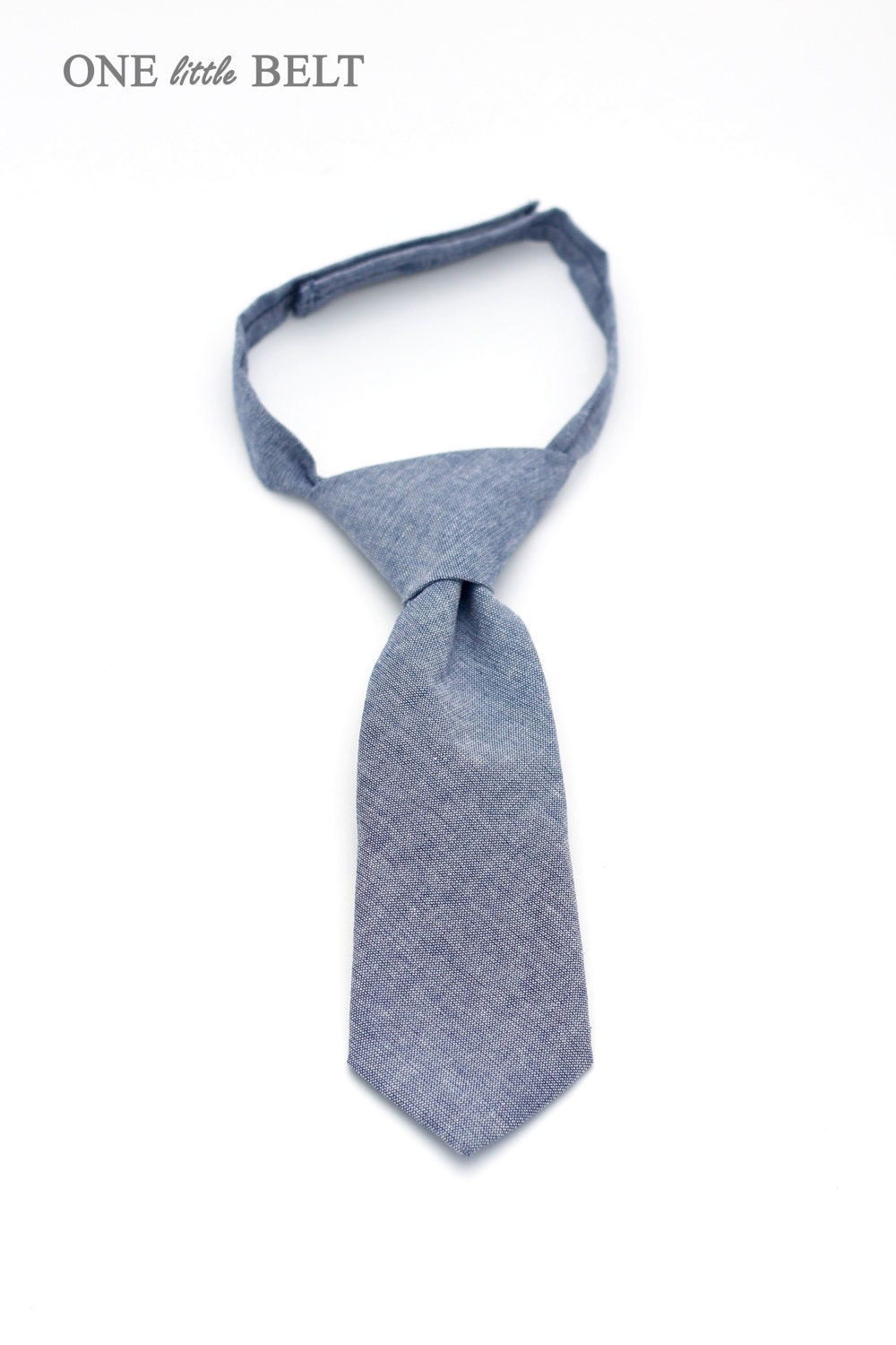 Baby, Toddler and Boy's Necktie- Blue Chambray 0-7 years