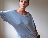 Grey Slouchy Oversized Off Shoulder Top - Free US Shipping - Donation to UNICEF - Item MM-BLT13-11LGR3