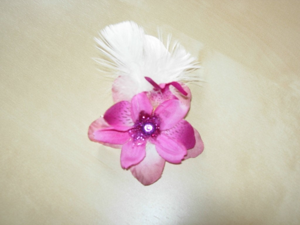 Hair Flower: Dainty plum