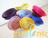 Reserved Order for Andrea, 18 Mini Paper Flowers in Navy
