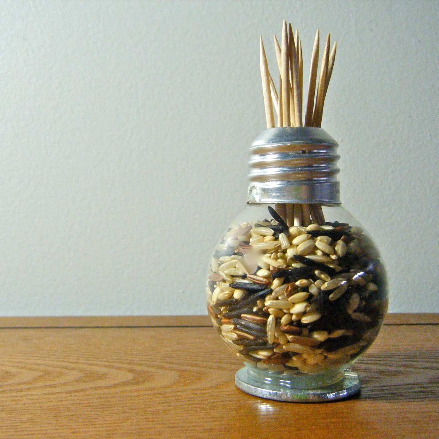 Repurposed Lightbulb Vase / Toothpick Holder (mini lightbulb)