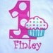 Girls' First Birthday Cupcake Short Sleeve Onesie