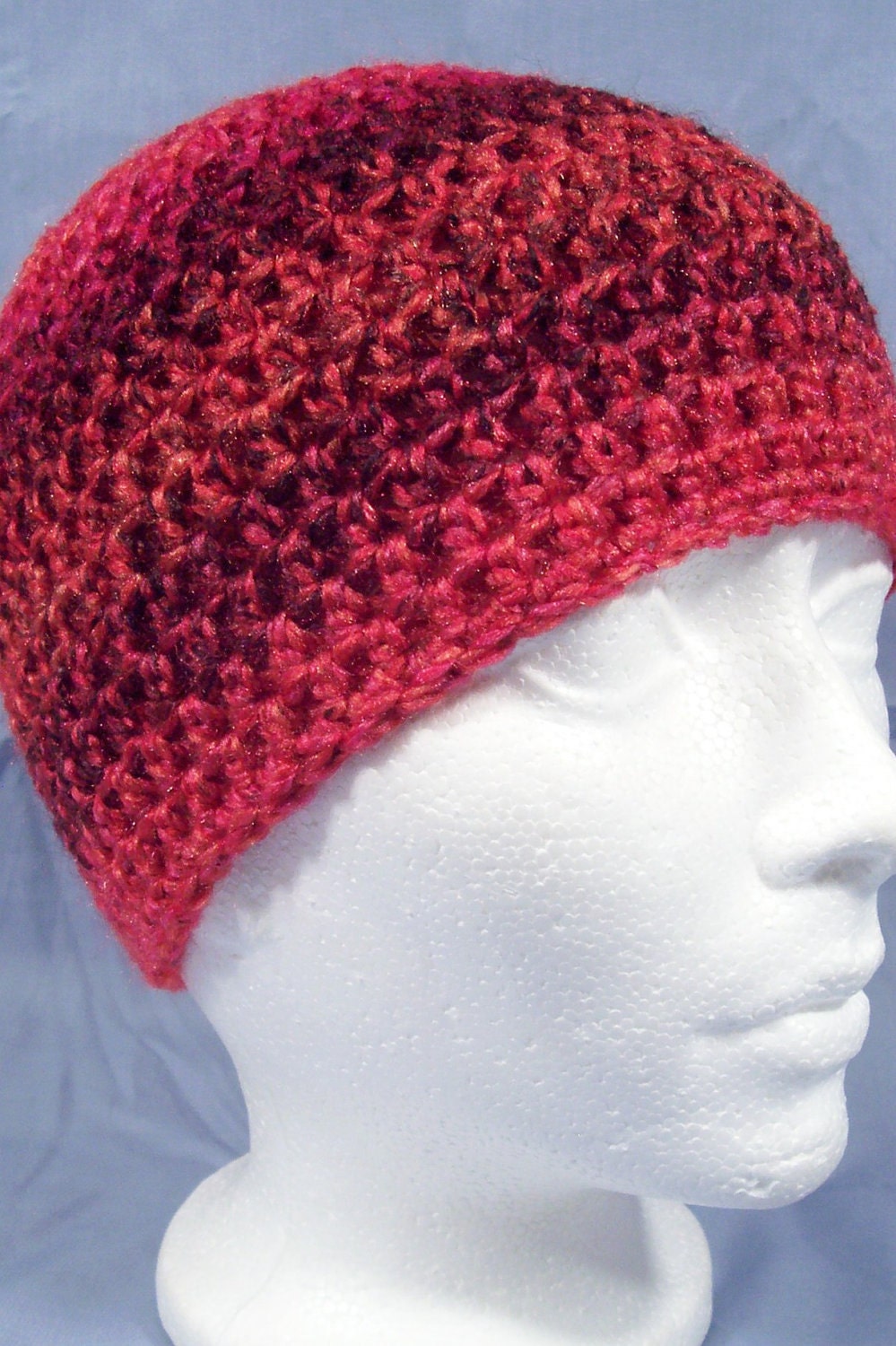 ladies hat womens crochet hat girls hat beanie berries crocheted hats for women multi reds 5495