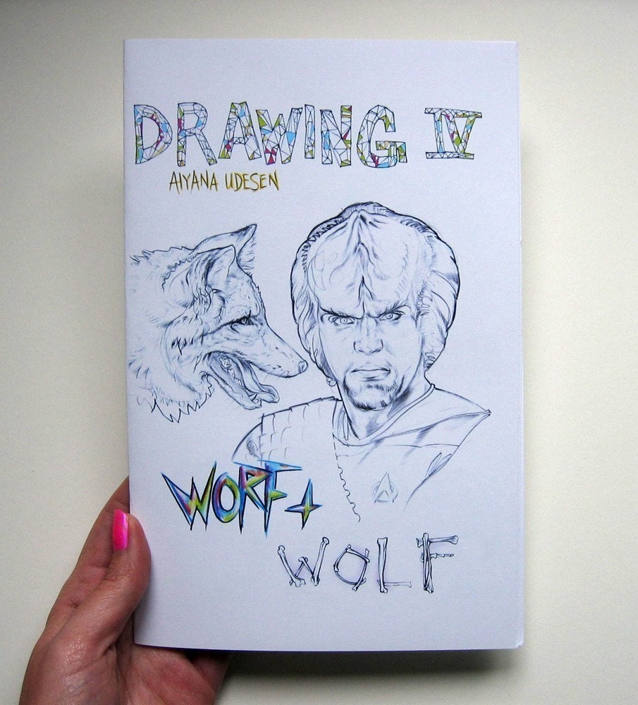 Drawing IV Worf and Wolf zine
