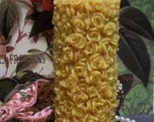 Beeswax Rose Tower Pillar Candle