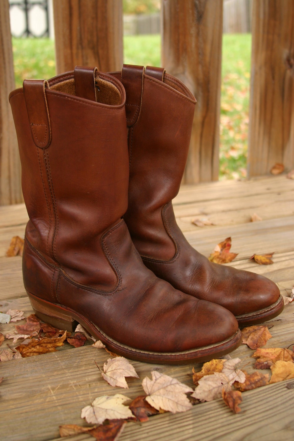 HH Boots Leather Steel Toe Men's 8