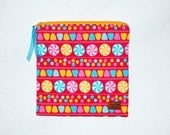 Sandwich Size Reusable Bag - Candy Shop on Hot Pink