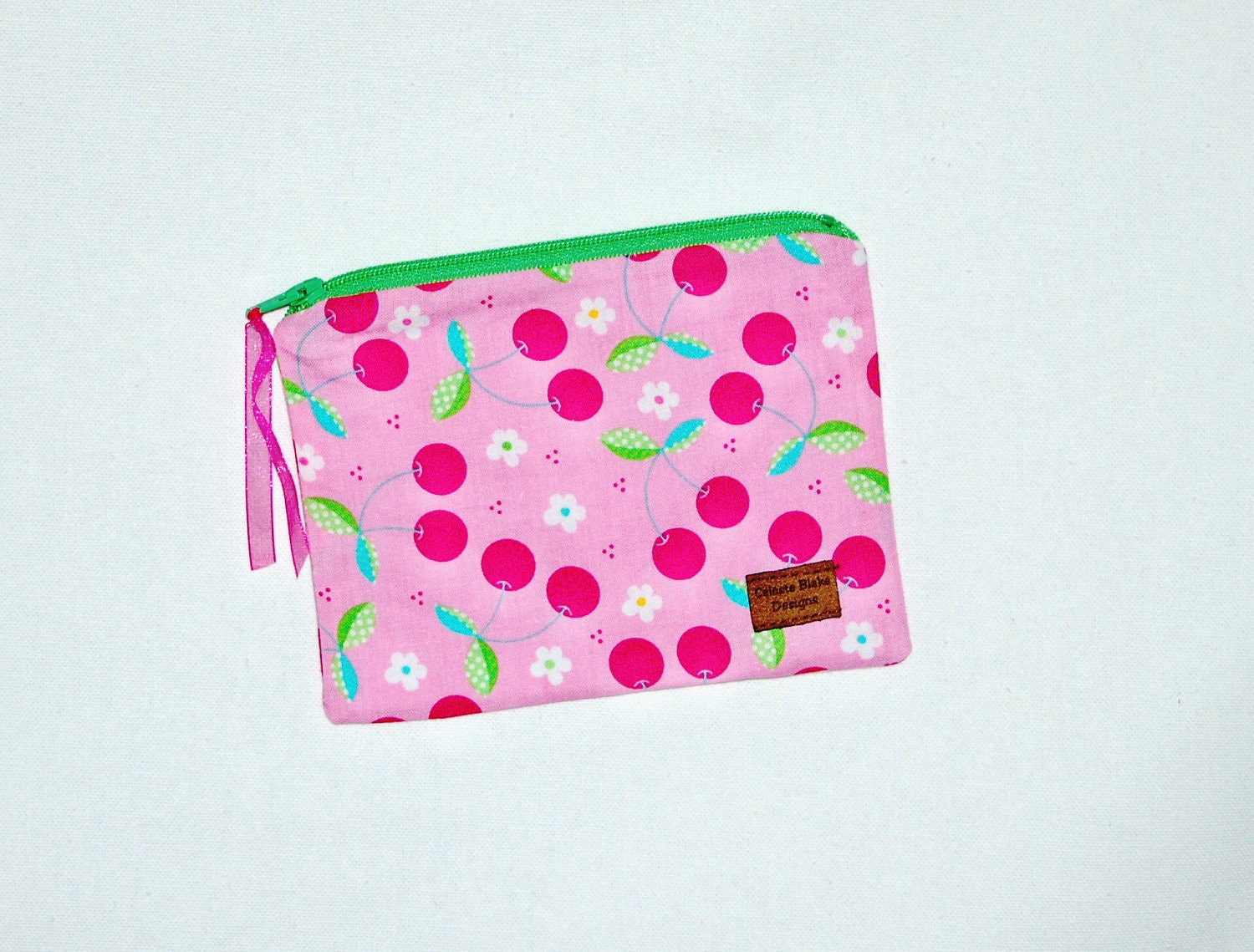 Reusable Snack Bag - Cherries and Flowers