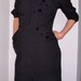 SUMMER SALE - 40s black applique dress
