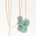 Antalya Porcelain And Golden Necklace, Turquoise Beads