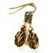 Rustic Earrings Gold Brown Czech Glass Earrings Nature Earrings Chocolate Earrings Dangle Earrings Copper Brown Earrings