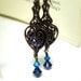 Victorian Earrings Sapphire Blue Crystal Earrings Dangle Earrings Victorian Jewelry Nickel Free Royal Blue Earrings