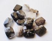 Smoky Smokey Quartz Rectangale White/ Grey/Rectangular Quartz  Beads (8) Pieces