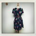 SALE Vintage Midnight Garden Dress