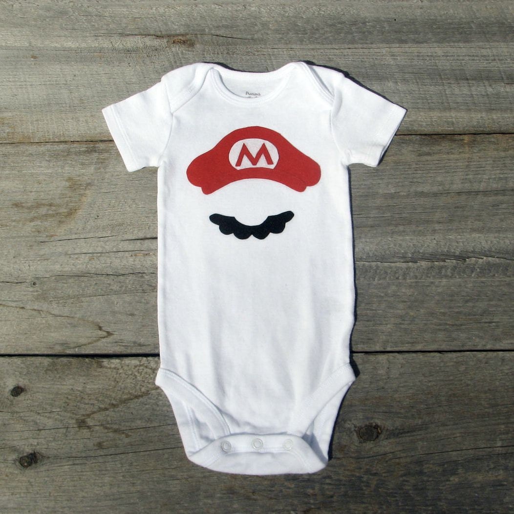 Baby Gift Mario Baby Onesie Super Mario Brothers Nintendo
