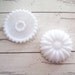 RESERVED FOR OLIVIA Milkglass Candle Holders Sunflower Pattern White Christmas Candle Holders Eco Wedding White Home Decor