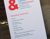 Wedding Ceremony Program (Ampersand) - Sample