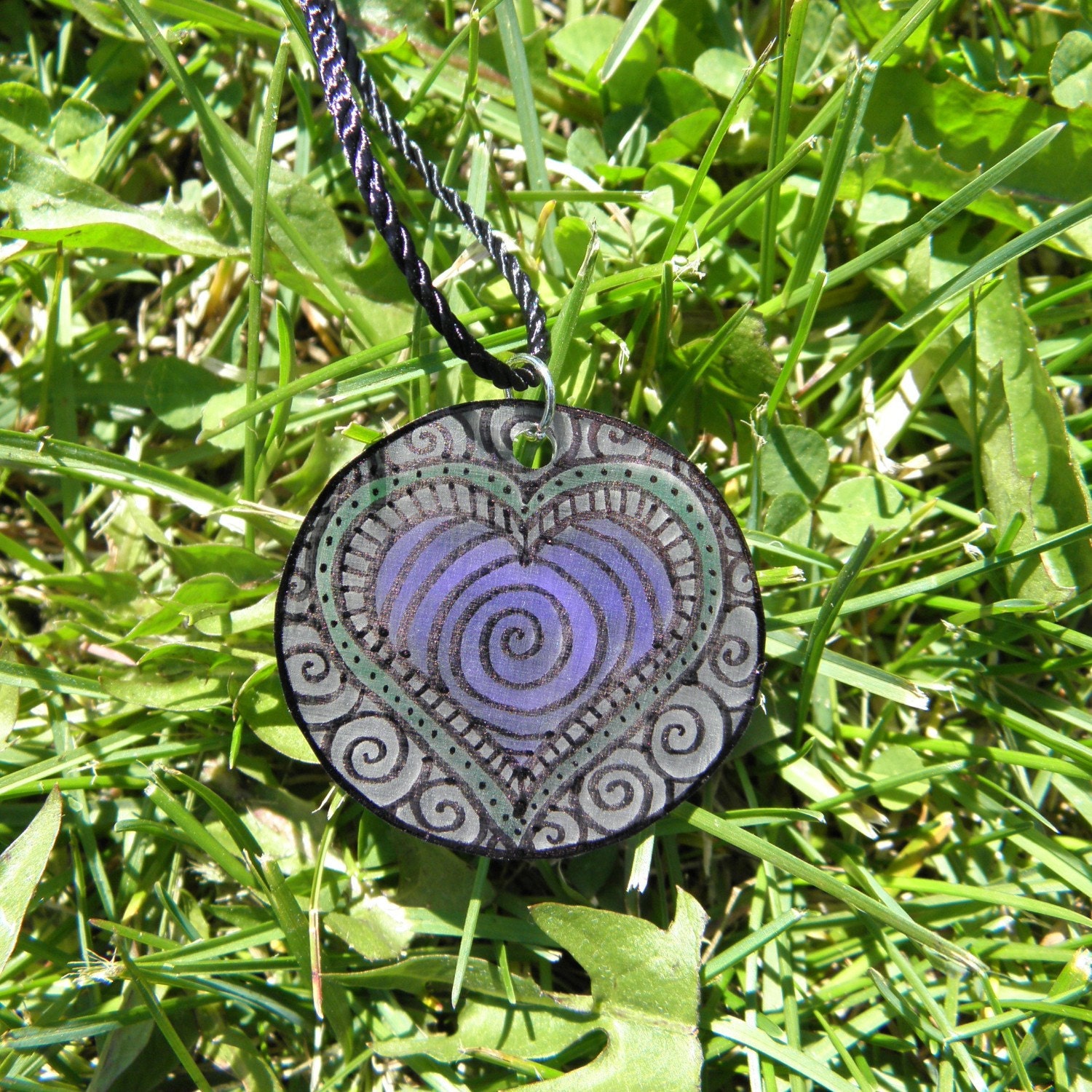 Wibbly Wobbly Time Vortex Love Spiral Pendant
