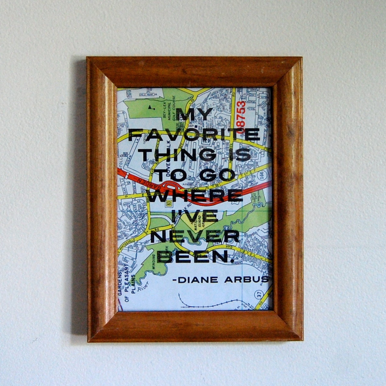 My favorite thing is to go where I've never been. - Diane Arbus