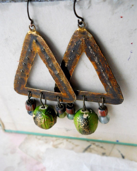 50 OFF SALE Chandelier Earrings Rustic by shipwreckdandy on Etsy