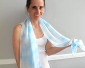 Silk Scarf CLOUDS Hand-Painted on 100% Silk