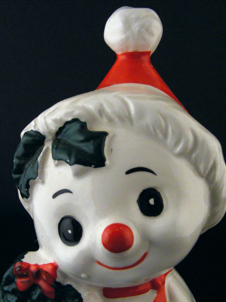 Vintage Christmas Bell Brinn Porcelain Snow Elf Holiday Decor