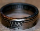 2004 Texas State Quarter Coin Ring  You Pick Size 5 to 14 by Custom Coin Rings