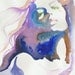 Print of Watercolor Painting, fashion Illustration - Titled: Magique 13"x 19"