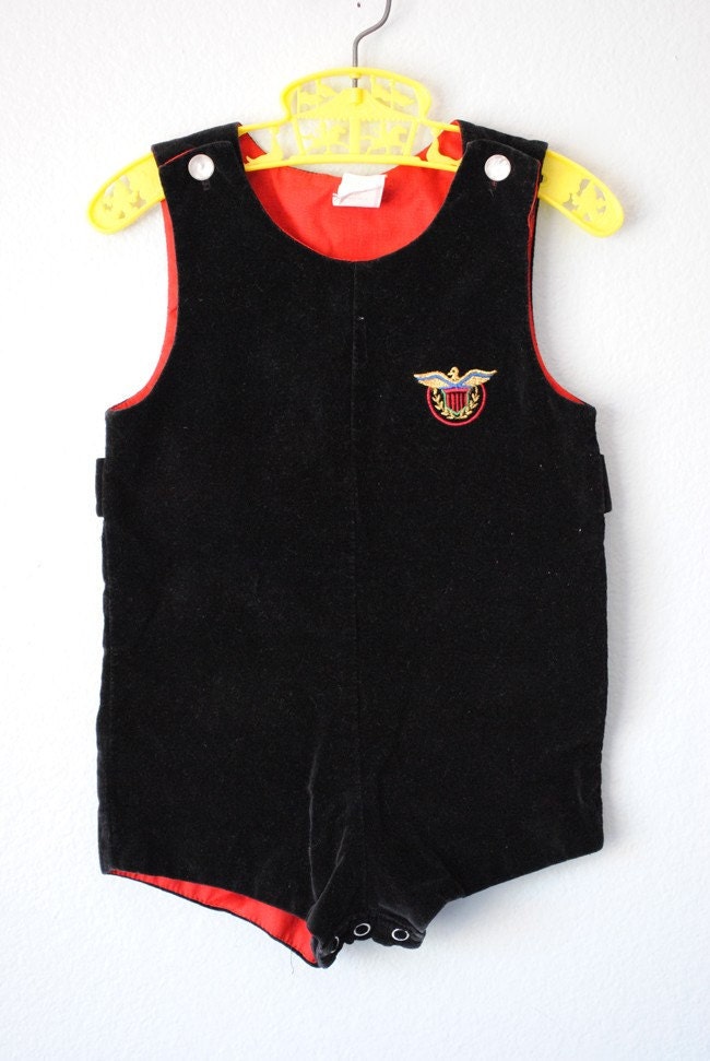 vintage black velvet romper size 24 months