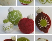 PATTERN-BOOKLET. A Knit & Felt Wool Holiday Ornaments Pattern
