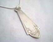 Spoon Necklace Pendant, Victorian Spoon, Silver Anniversary, Antique Silverware Jewelry PRINCESS 1879 -