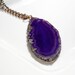 Purple Agate Slice Necklace